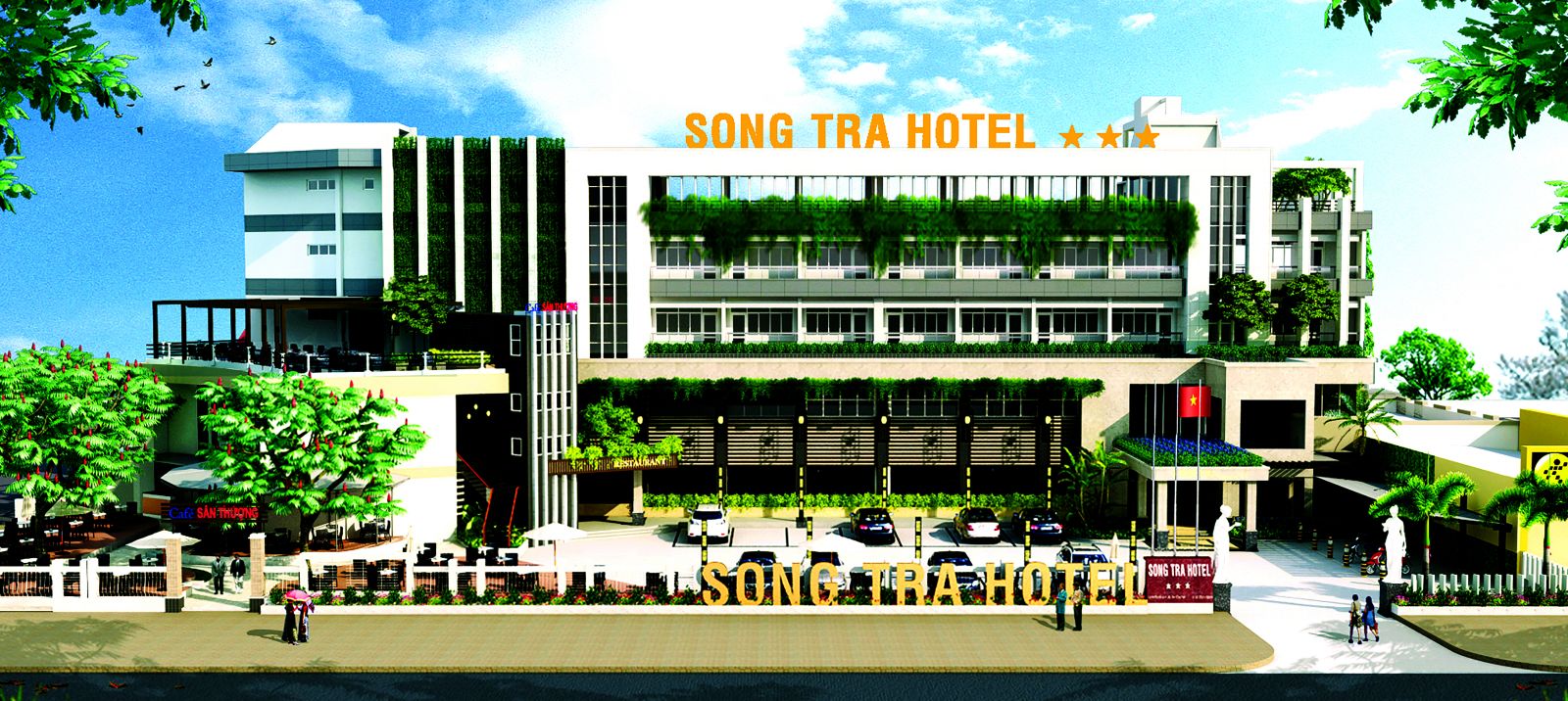 Phối cảnh dự án Khách sạn Sông Trà sau khi được Tập đoàn Sao Mai cải tạo, nâng cấp.