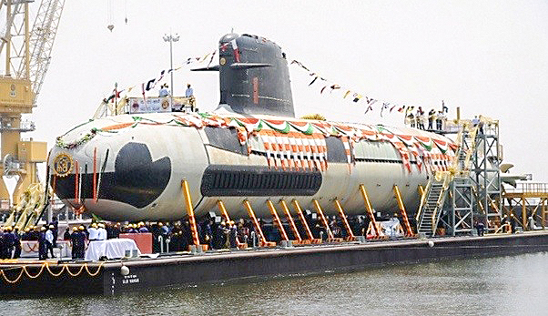 Tàu ngầm tấn công lớp Scorpene INS Kalvari mà Hải quân Ấn Độ chuẩn bị tiếp nhận. Ảnh: Quora