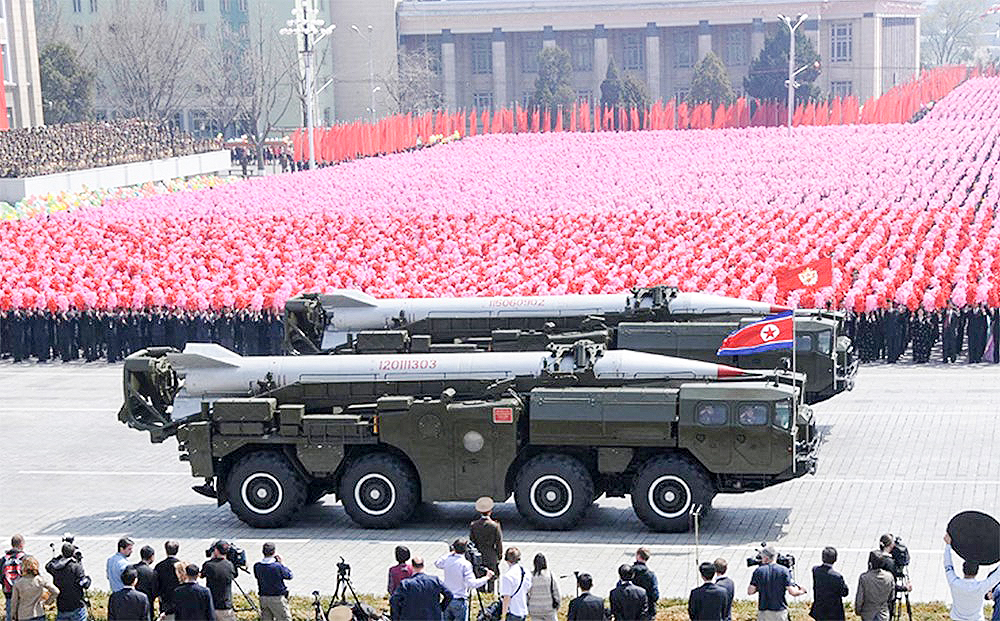 Tên lửa đạn đạo tầm ngắn Hwasong-5 của Triều Tiên. Ảnh: AFP