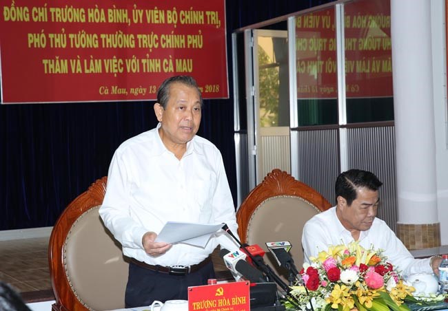 Deputy PM asks Ca Mau to expand marine-based economy