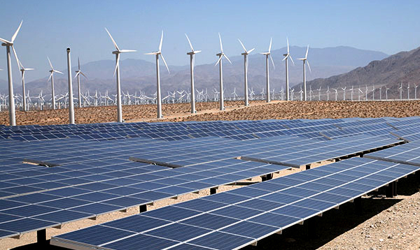 Một trang trại năng lượng gió của Saudi Arabia. Ảnh: NYT
