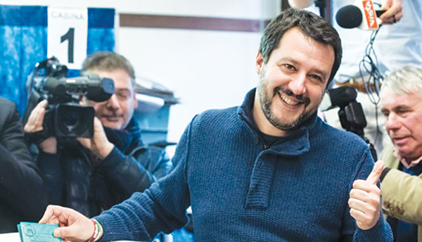 Ông Salvini, thủ lĩnh Liên đoàn phương Bắc. Ảnh: NYT