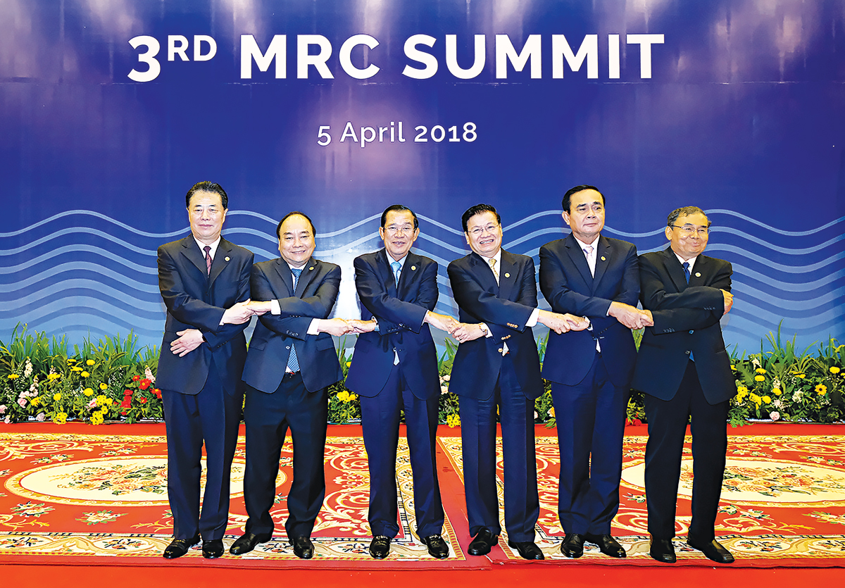Thủ tướng Nguyễn Xuân Phúc tại Hội nghị cấp cao Ủy hội sông Mekong quốc tế lần thứ 3. Ảnh: VGP/QUANG HIẾU 