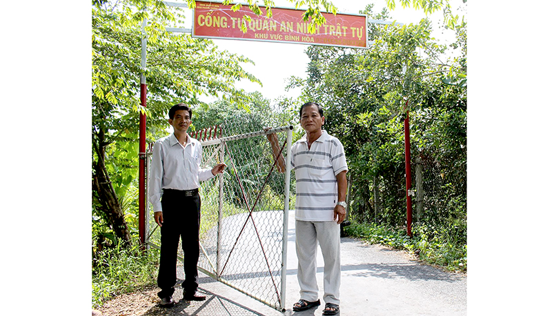 Nhờ có cổng rào an ninh trật tự mà các tệ nạn xã hội tại phường Trường Lạc được đẩy lùi.