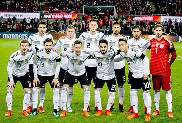 Đội hình tuyển Đức tại World Cup 2018. Ảnh: soccerlamuda