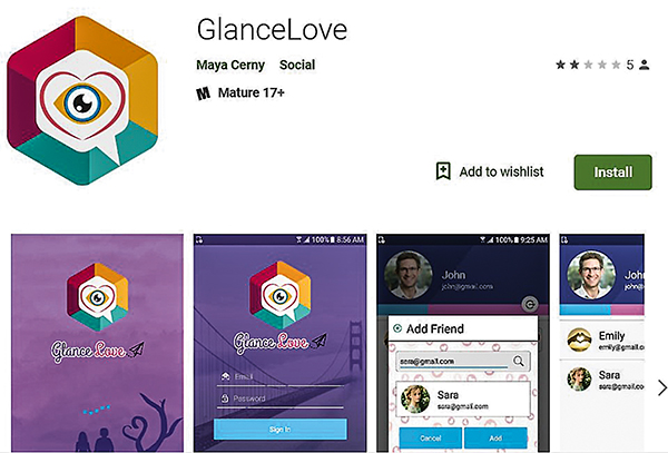 Các ứng dụng hẹn hò giả như GlanceLove được gỡ bỏ khỏi Google Play sau khi các binh sĩ Israel tải xuống. Ảnh: Theinsider.com