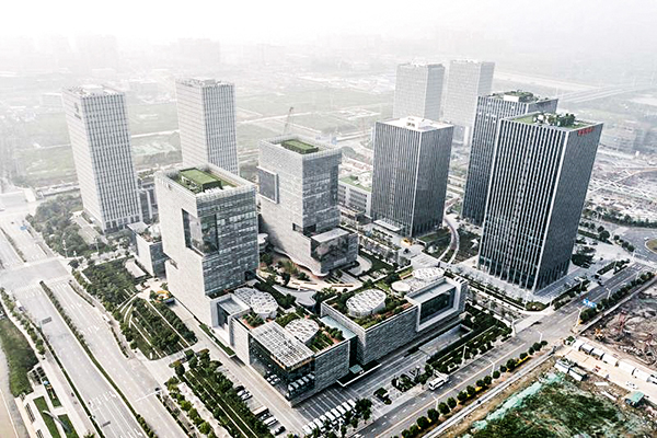 Công viên nghiên cứu tại Nam Kinh nhìn từ trên cao. Ảnh: Bloomberg