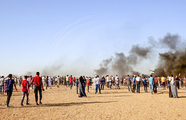 Người dân Palestine biểu tình tại Gaza hôm 10-8. Ảnh: AFP