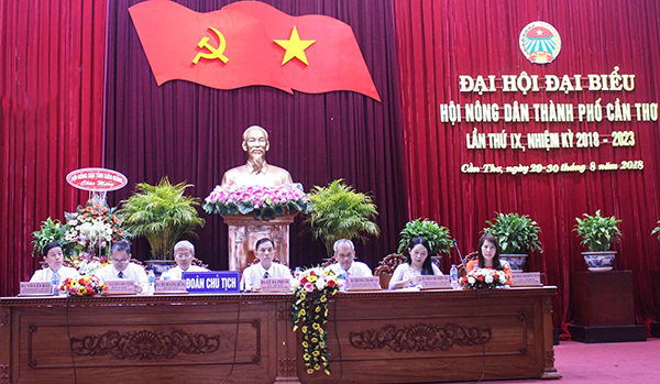 Đoàn Chủ tịch ra mắt tại Đại hội.
