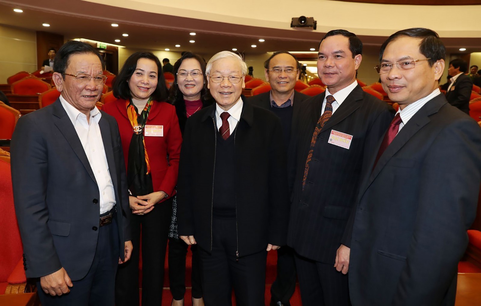 Tổng Bí thư, Chủ tịch nước Nguyễn Phú Trọng với các đại biểu dự Hội nghị. Ảnh: Trí Dũng - TTXVN