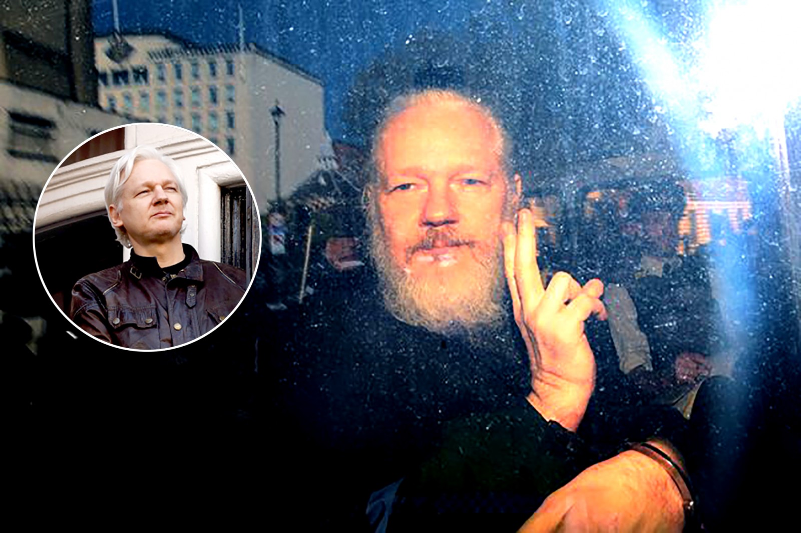 Đằng sau vụ bắt giữ
nhà sáng lập WikiLeaks Nhà sáng lập WikiLeaks Assange trước và sau gần 7 năm sống tị nạn. Ảnh: AP và Getty Images