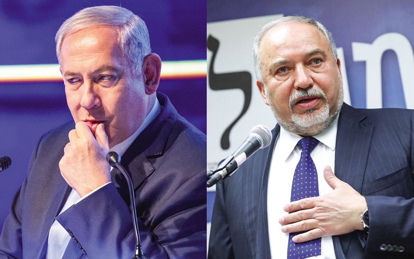 Thủ tướng Netanyahu (trái) và ông Lieberman. Ảnh: Times of Israel