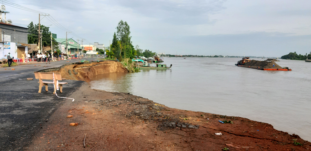An Giang: Liên tục xảy ra sạt lở trên tuyến quốc lộ 91
