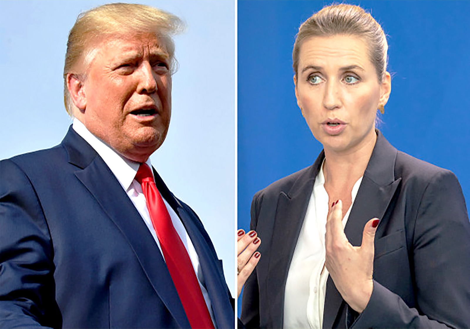 Đằng sau ‘’thương vụ Greenland’’ Tổng thống Trump (trái) và Thủ tướng Đan Mạch Frederiksen. Ảnh: Getty Images
