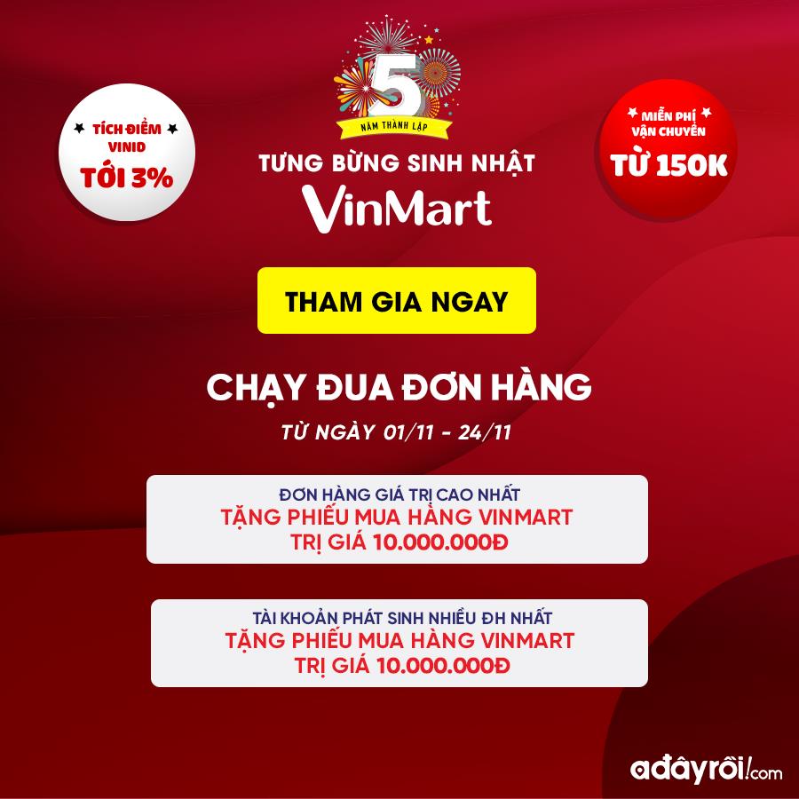 VinMart & VinMart+ siêu khuyến mại mừng sinh nhật 5 tuổi