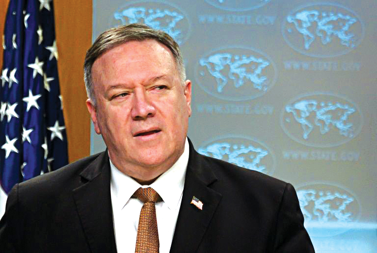 Ngoại trưởng Mỹ Mike Pompeo không thể thuyết phục HĐBA LHQ thông qua nghị quyết gia hạn lệnh cấm vận vũ khí chống Iran. Ảnh: AFP