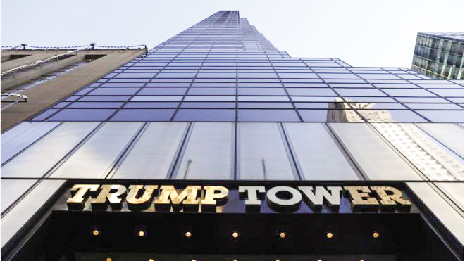 Tháp Trump ở New York, Mỹ.