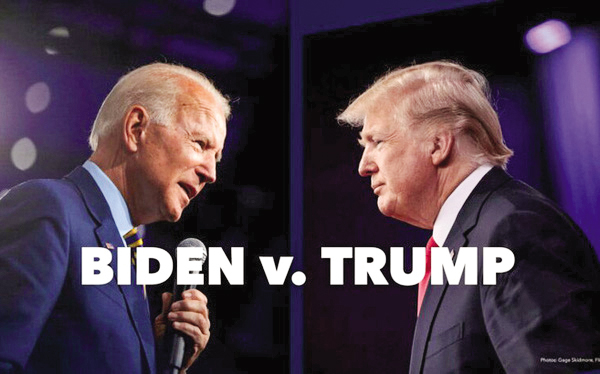 Joe Biden (trái) được cho là “rộng cửa” vào Nhà Trắng hơn Donald Trump.