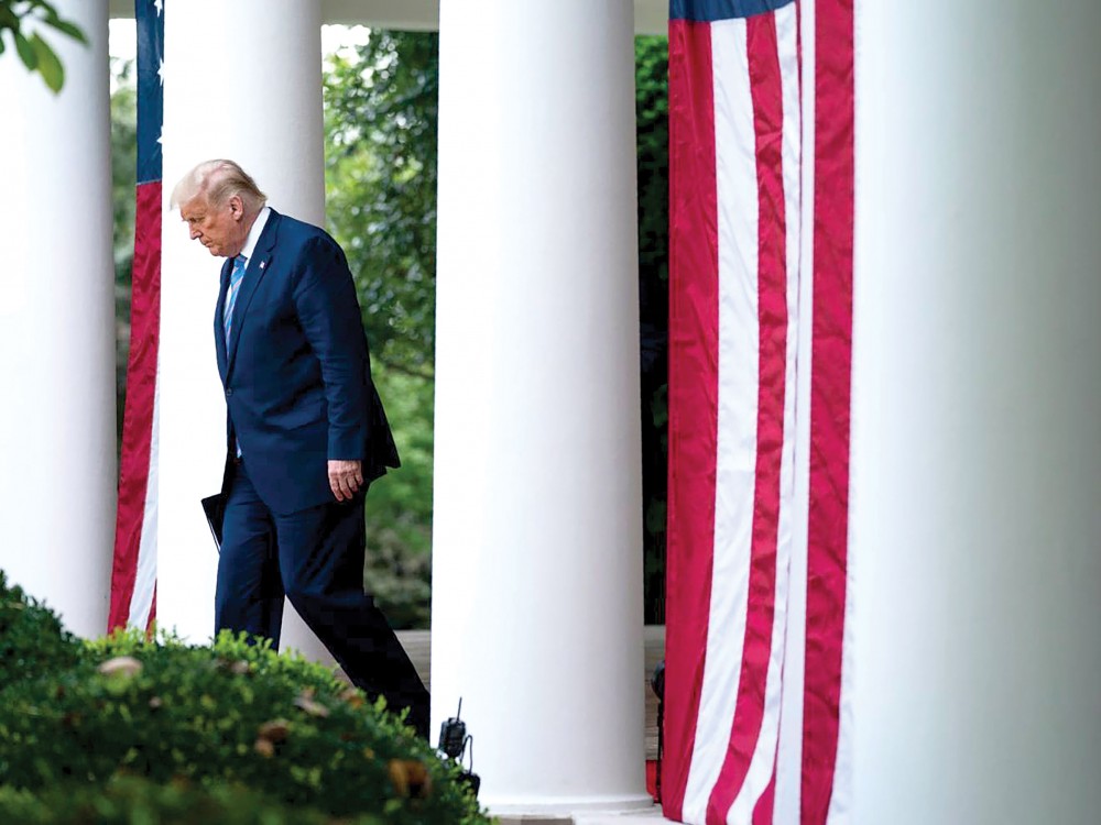 Tổng thống Trump trong những ngày cuối cùng tại Nhà Trắng. Ảnh: AP