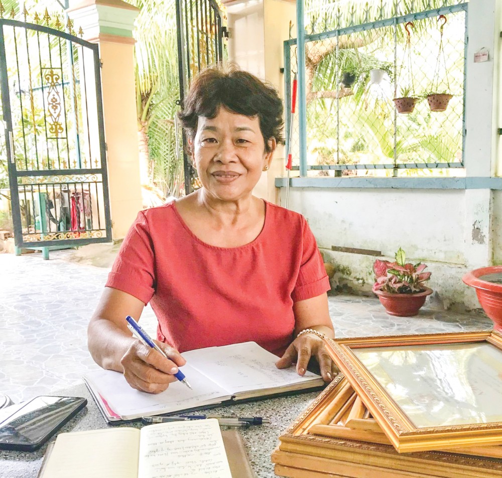 Nhiệt tình với việc chung Đối với cô Lê Thị Đượm, công tác phụ nữ mang lại nhiều niềm vui.
