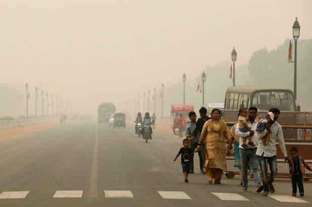 Khói bụi tại New Delhi, Ấn Độ.