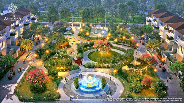 ( Công viên Zen Garden – Với biểu tượng của ánh trăng xanh huyền bí tại TNR Amaluna )