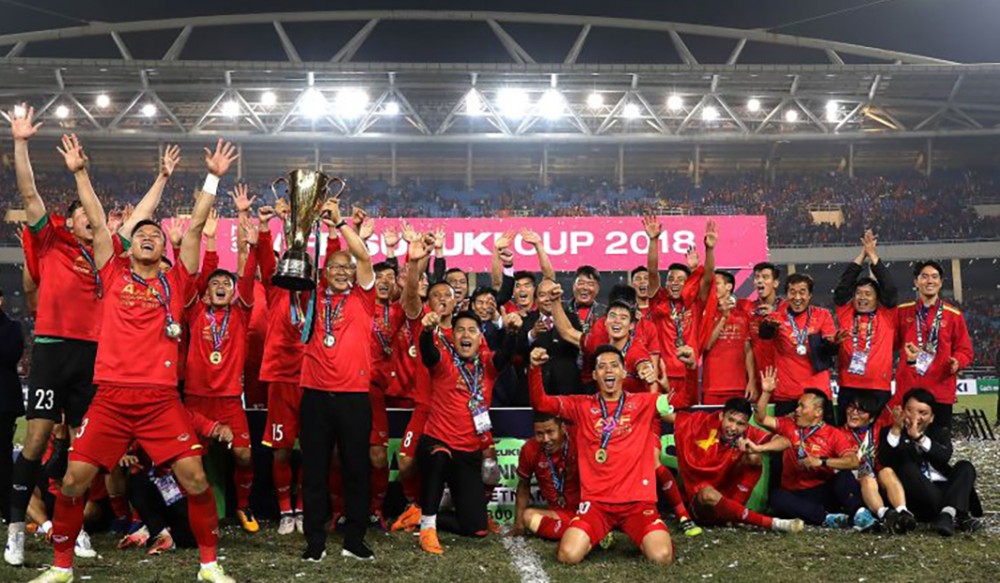 Đội tuyển Việt Nam lên ngôi vô địch AFF Cup 2018. Ảnh: AFF