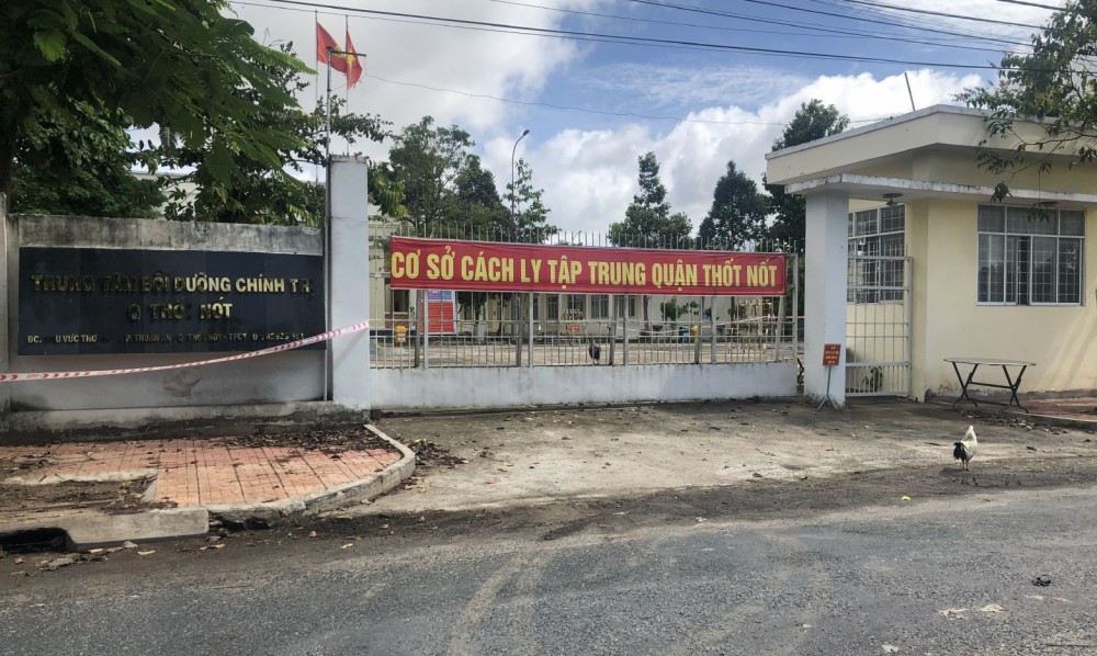 Khu cách ly tập trung quận Thốt Nốt. 