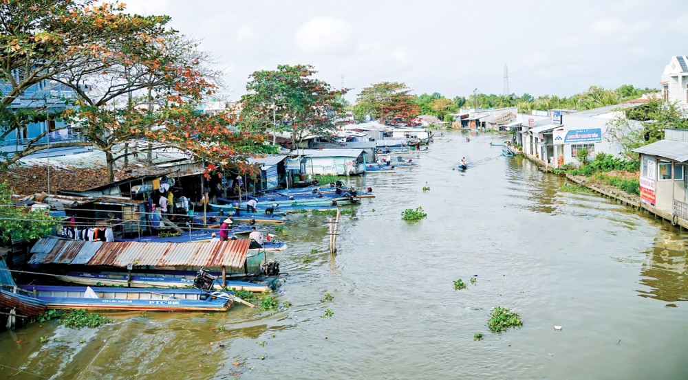 Những chính sách khai khẩn, lập làng mới ở Nam Bộ thời Nguyễn giúp vùng đất này ngày càng phát triển. Trong ảnh: Một con kinh có từ xa xưa ở vùng Lái Niên (nay thuộc huyện Gò Quao, tỉnh Kiên Giang). Ảnh: DUY KHÔI