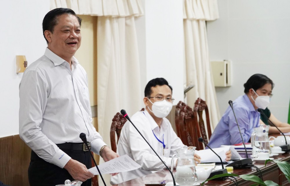 Ông Dương Tấn Hiển phát biểu kết luận. Ảnh: DUY KHÔI
