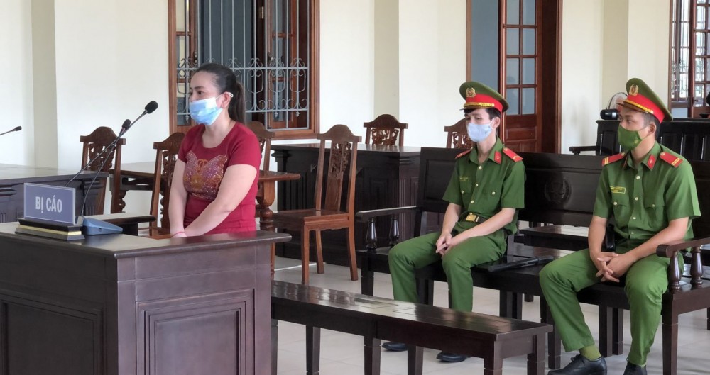 Bị cáo Nguyễn Thị Phượng tại phiên tòa sơ thẩm.