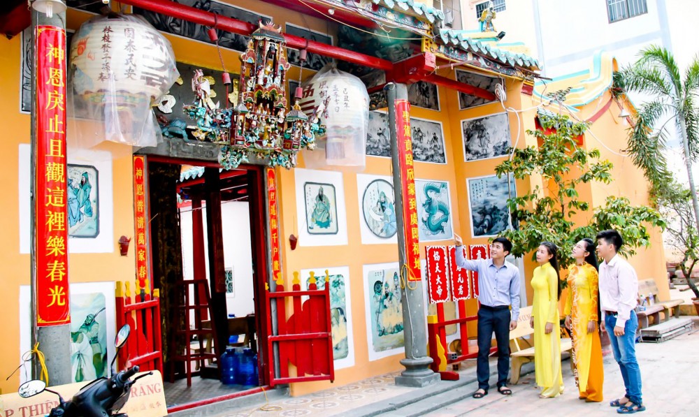 Bảo tồn và phát huy giá trị di sản ở Cái Răng Di tích quốc gia Hiệp Thiên Cung (ảnh chụp khi chưa có dịch COVID-19).
