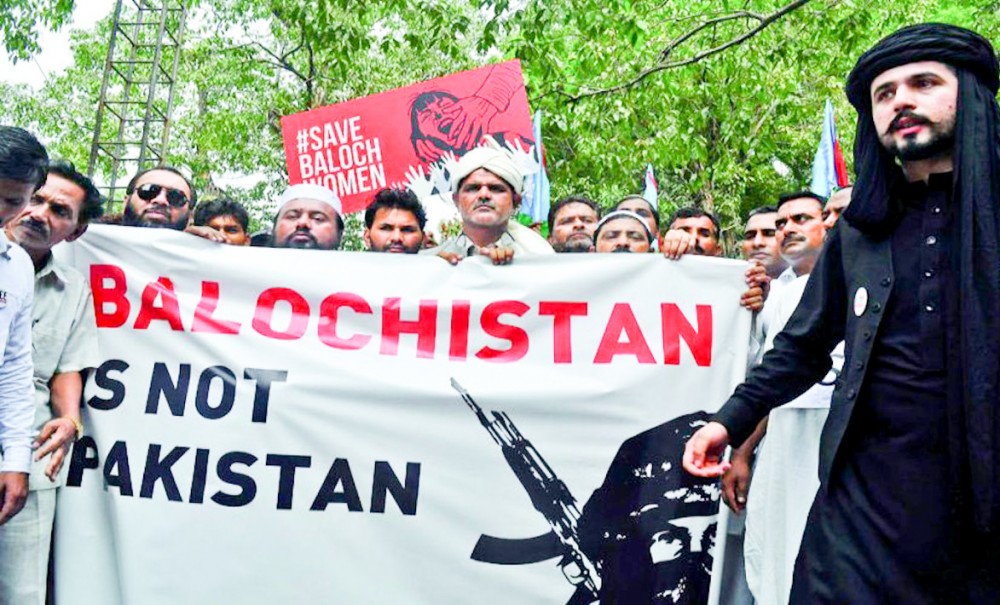Những người ly khai Baloch biểu tình phản đối Chính phủ Pakistan. Ảnh: AFP