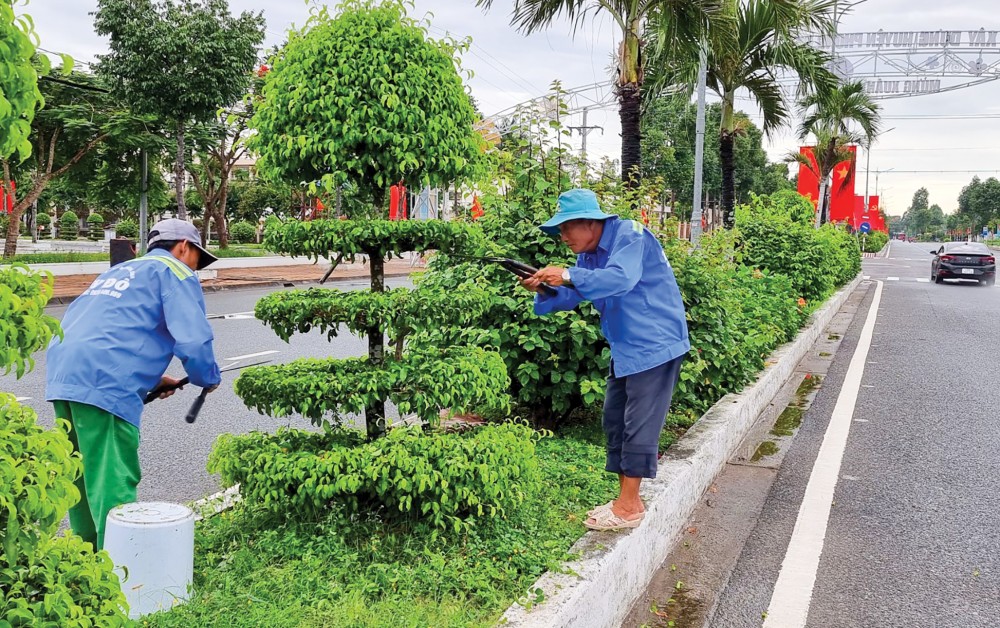 Phong Điền luôn quan tâm phát triển mảng xanh, đảm bảo cảnh quan đô thị.