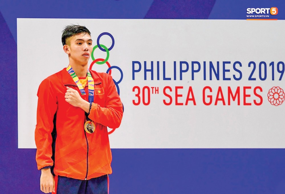 Nguyễn Huy Hoàng đoạt HCV SEA Games 2019 tại Philippines. Ảnh: Sport5