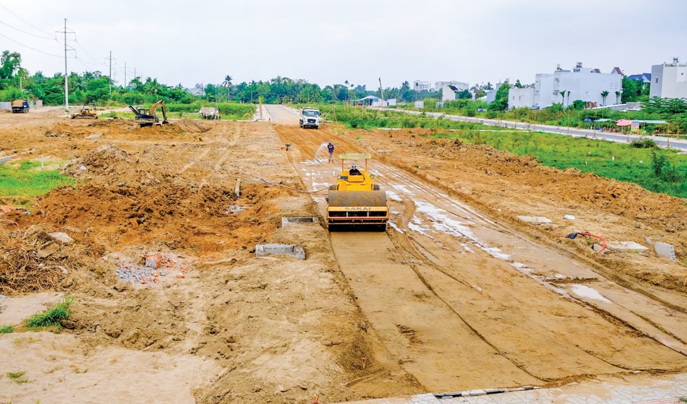 Dự án Khu tái định cư An Bình, quận Ninh Kiều đang được triển khai thực hiện. Ảnh: T. TRINH