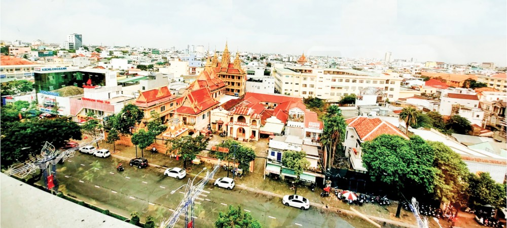 Một góc đô thị Cần Thơ nhìn từ trên cao. Ảnh: M.H