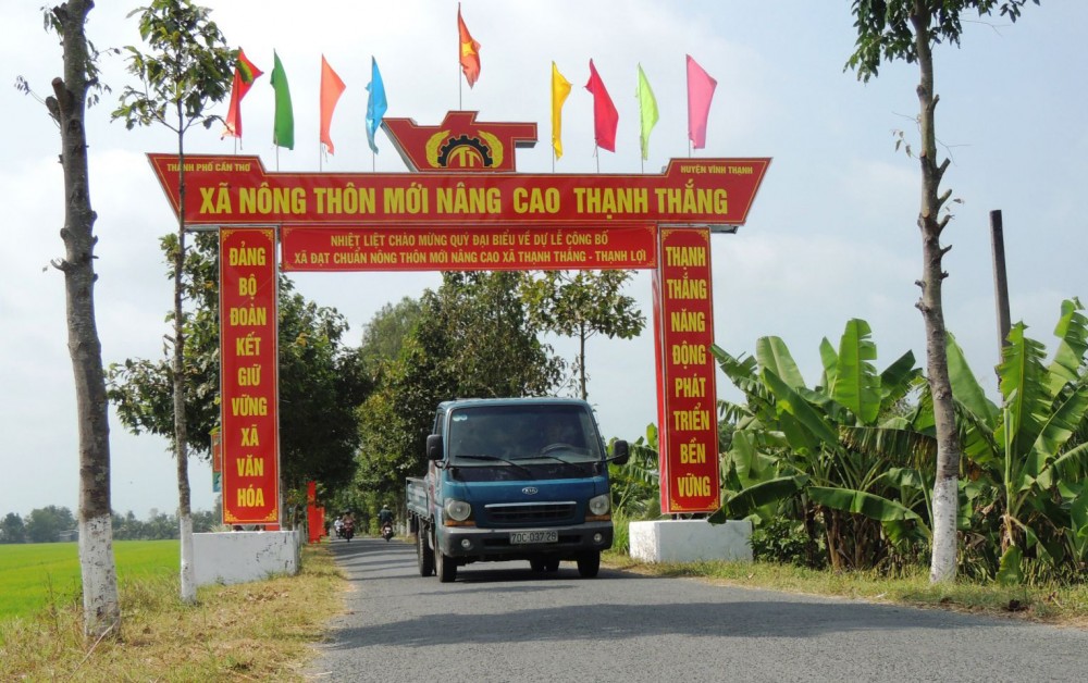 Xã NTM nâng cao Thạnh Lợi thuộc huyện Vĩnh Thạnh.