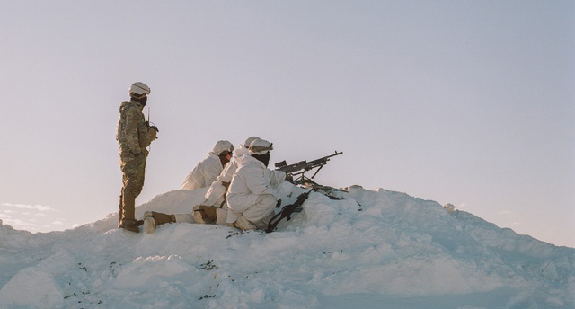 Lính Mỹ tập trận tại Alaska hôm 14-3. Ảnh: NY Times