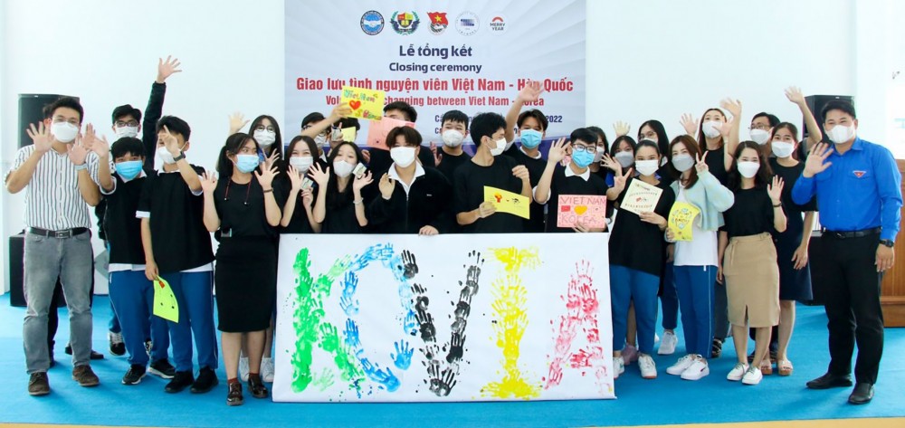 Học sinh Trường Phổ thông Thái Bình Dương tham gia Giao lưu tình nguyện viên Việt Nam - Hàn Quốc. Ảnh: CTV