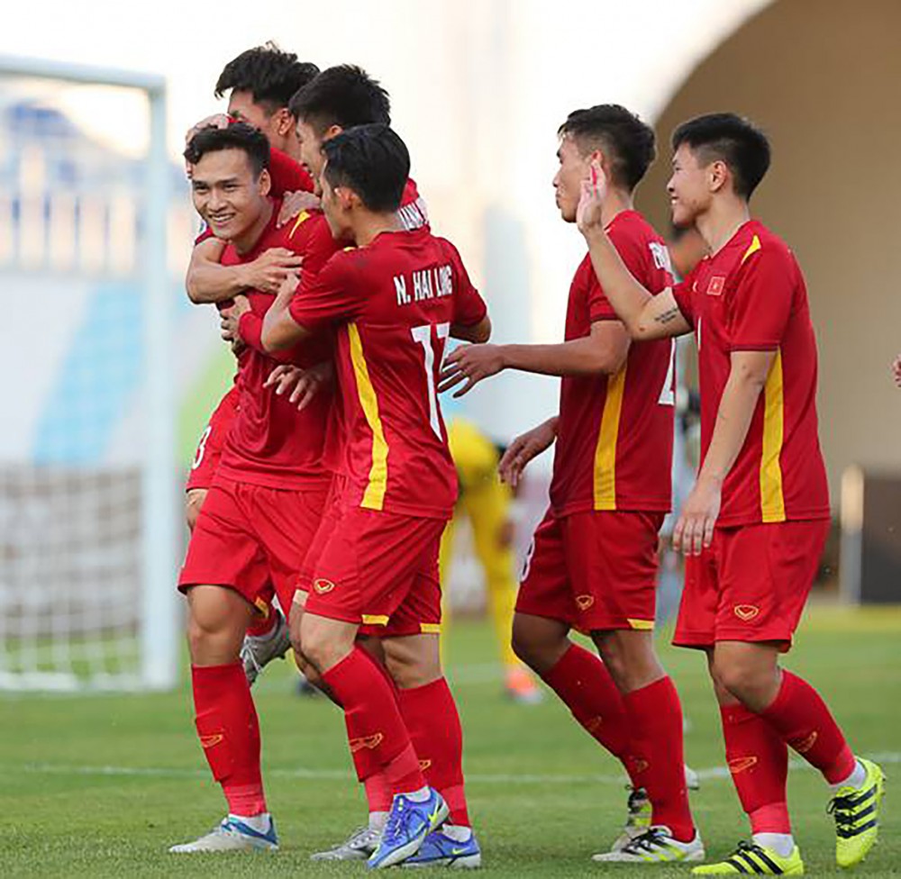 Các cầu thủ U23 Việt Nam sẽ tiếp tục được hưởng niềm vui chiến thắng. Ảnh: VFF