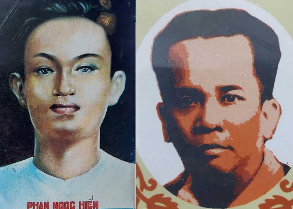 Chân dung nhà báo Phan Ngọc Hiển và nhà báo Nguyễn Văn Nguyễn. Ảnh: tư liệu sưu tầm