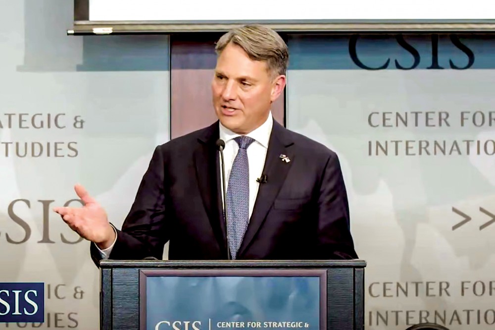 Bộ trưởng Quốc phòng Úc Marles phát biểu tại Washington ngày 11-7. Ảnh: CSIS