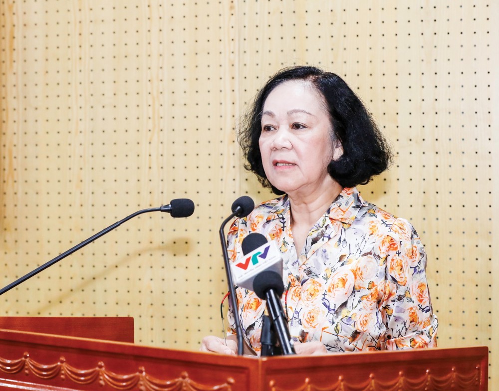 Đồng chí Trương Thị Mai phát biểu chỉ đạo hội nghị. Ảnh: Phương Hoa - TTXVN