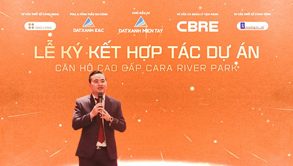 Đất Xanh Miền Tây ký kết hợp tác với Đất Xanh E&C và CBRE phát triển dự án căn hộ cao cấp Cara River Park