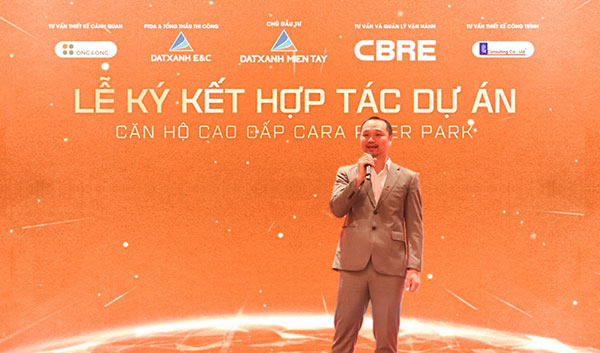Đất Xanh Miền Tây ký kết hợp tác với Đất Xanh E&C và CBRE phát triển dự án căn hộ cao cấp Cara River Park