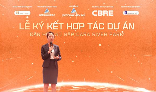 Đất Xanh Miền Tây ký kết hợp tác với Đất Xanh E&C và CBRE phát triển dự án căn hộ cao cấp Cara River Park