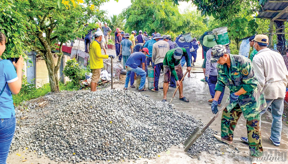 Công trình giao thông trên địa bàn quận Thốt Nốt được tập trung thực hiện.