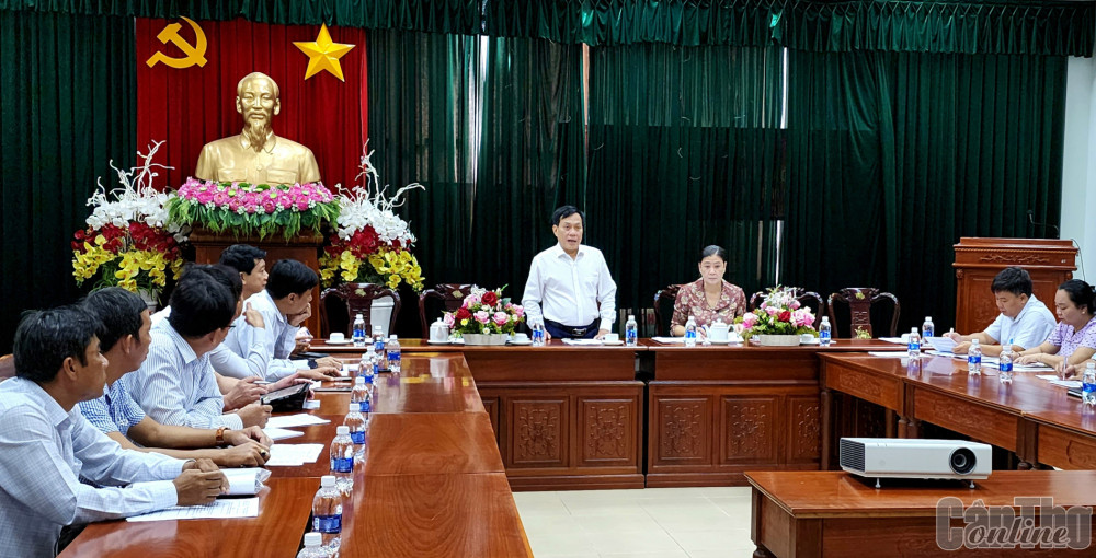 Phó Chủ tịch UBND TP Cần Thơ Nguyễn Ngọc Hè phát biểu tại buổi làm việc.
