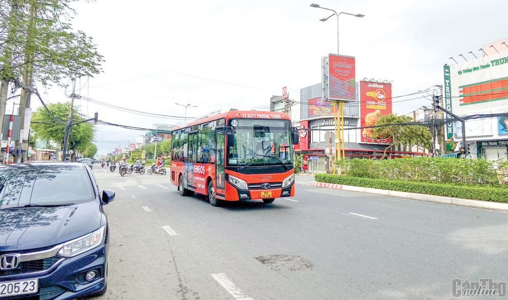 Hoạt động xe buýt trên địa bàn TP Cần Thơ.